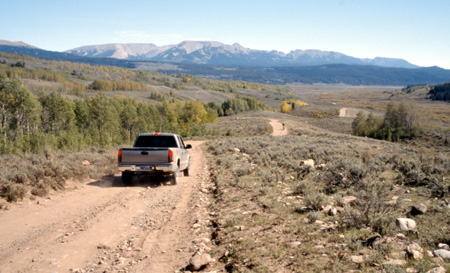 Drlig vej i Wyoming
